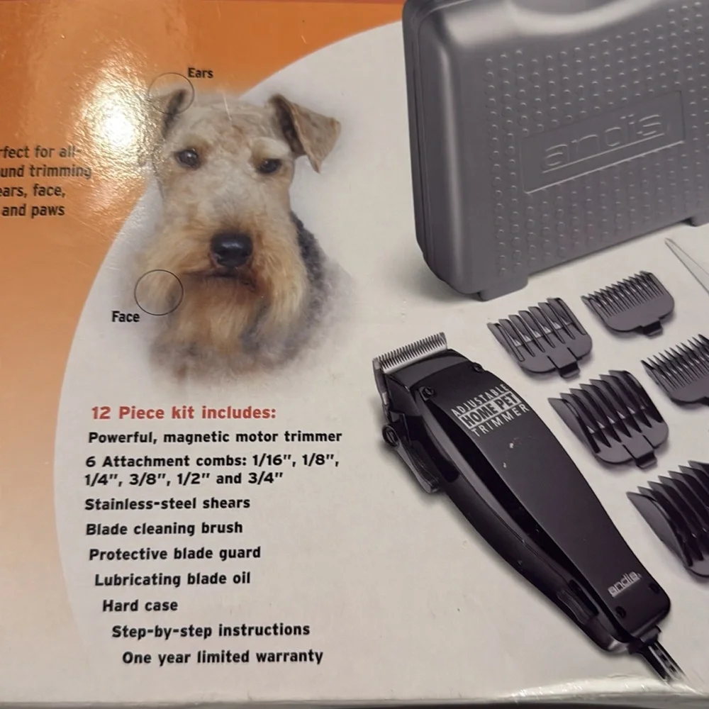 Andis Pet Trimmer Kit 12 Piece NEW